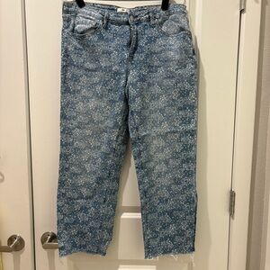 BP Blue and White Patterned Jeans
